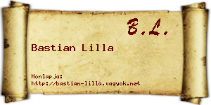 Bastian Lilla névjegykártya